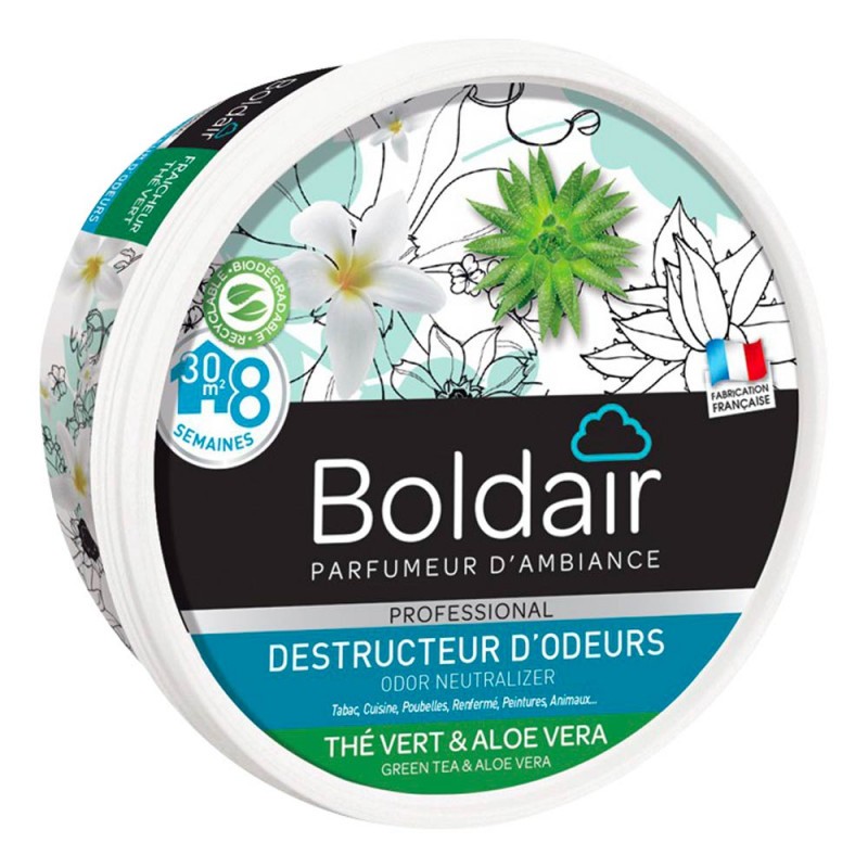 Gel destructeur d'odeur Boldair parfum Thé vert & Aloe vera