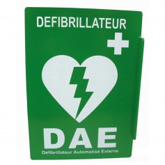 Panneau de signalisation pour défibrillateur