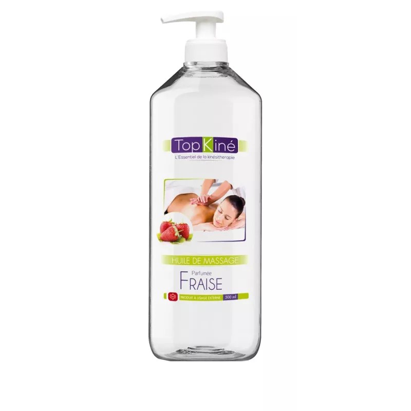 HUILE DE MASSAGE PARFUMÉE FRAISE TOP'KINE - 500ML