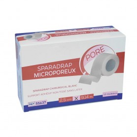 SPARADRAP PORE BLANC MEDI'CLINIC - boîte de 12 rouleaux