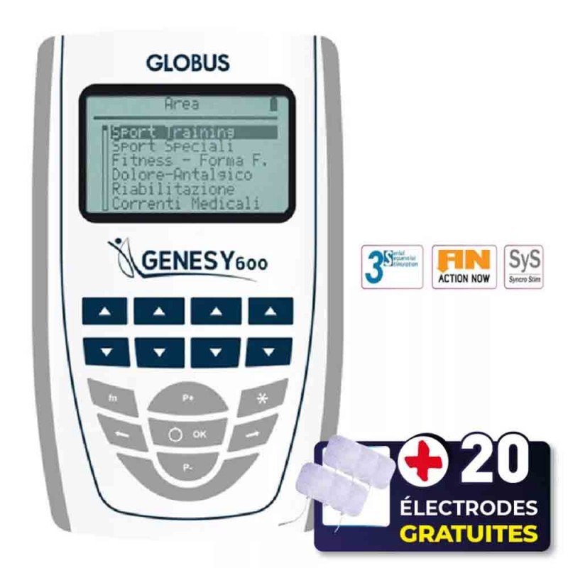 Electrostimulateur GENESY 600 - GLOBUS ( +20 Électrodes OFFERTES )