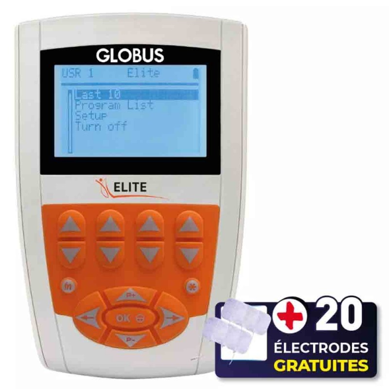 Electrostimulateur ELITE - GLOBUS ( +20 Electrodes OFFERTES )