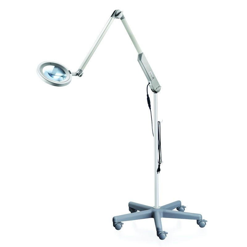Lampe loupe LED Opticlux Waldmann avec pieds à roulettes - LD Medical
